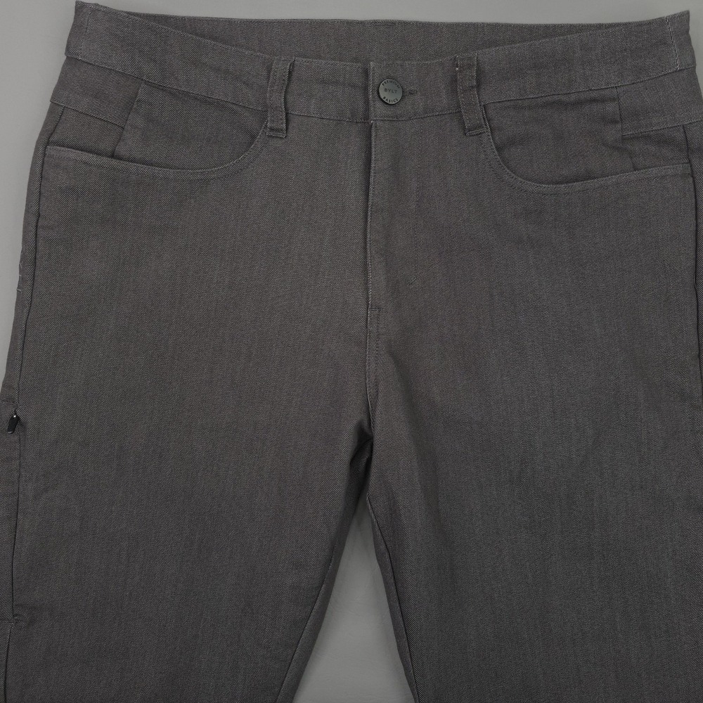 BYLT Pants Mens 33x30 Gray Everyday Pant 2.0 Slim Fit Stretch 5-Pocket Chino